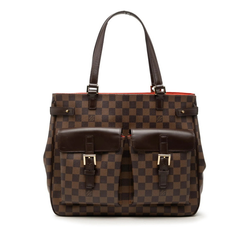 Louis Vuitton Damier Handbag Tote Bag N51128 Brown Leather Women's LOUIS VUITTON